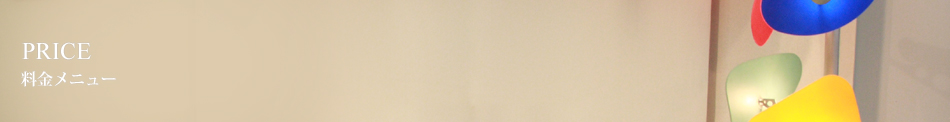 PRICE　料金メニュー
